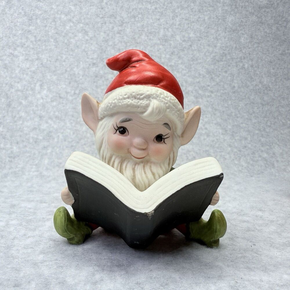 Vtg Homco Figurines Santa Elves Christmas Toy Makers 5406 Set Pixie Gnome - Picture 11 of 16